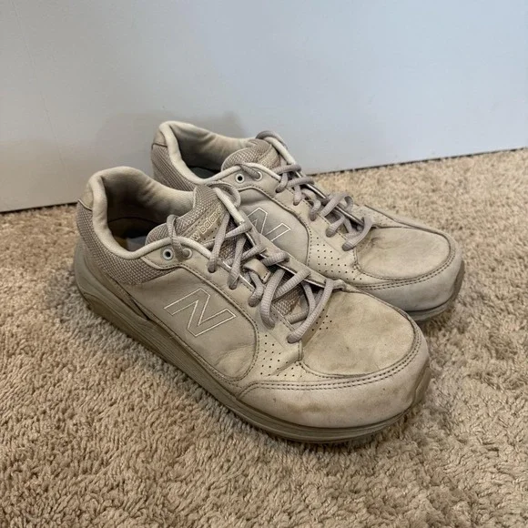 New Balance 928 Shoes Womens Size 9.5 Beige Leather Walking Sneakers Athletic - Picture 3 of 8